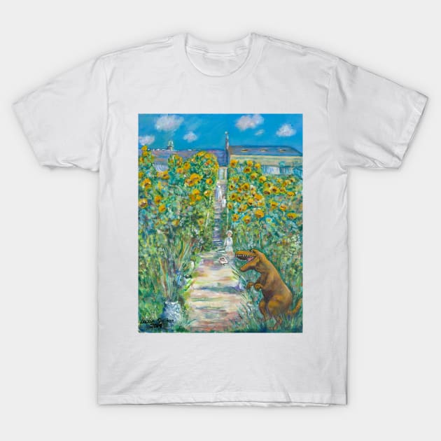 Imminent Encounter in the Garden T-Shirt by LouiseSullivanArt